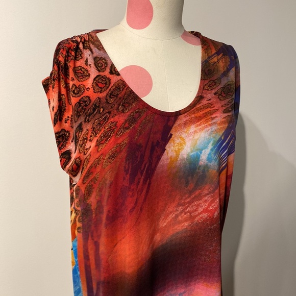 Multicolour Abstract Cinch Dress - Picture 2 of 7